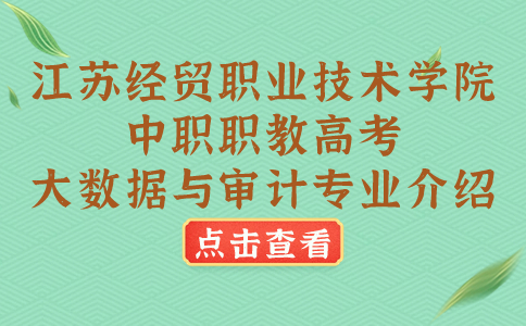 江蘇經(jīng)貿(mào)職業(yè)技術學院中職職教高考大數(shù)據(jù)與審計專業(yè)介紹