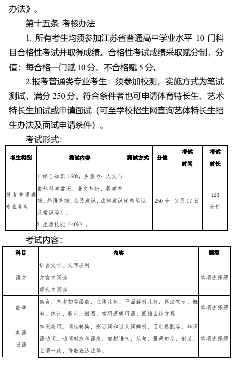 常州信息職業(yè)技術(shù)學(xué)院2024年提前招生考試