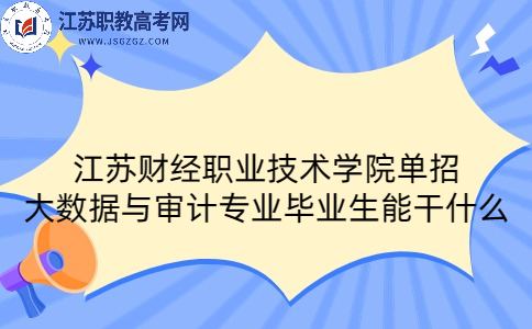 江蘇財經(jīng)職業(yè)技術學院單招大數(shù)據(jù)與審計專業(yè)